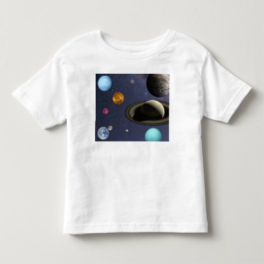 Solar system planets トドラーTシャツ (正面)