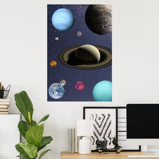 Solar system planets ポスター (ホームオフィス)