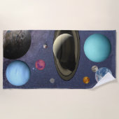Solar system planets beach towel ビーチタオル (正面)