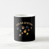 Solar System Planets Kids Knowledge Outer Space コーヒーマグカップ (中央)