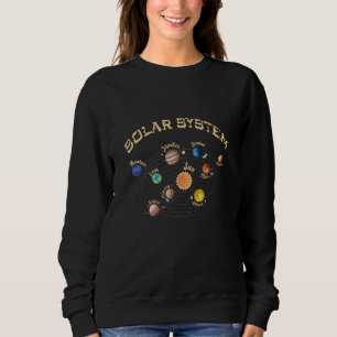 Solar System Planets Kids Knowledge Outer Space スウェットシャツ