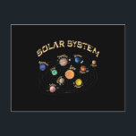 Solar System Planets Kids Knowledge Outer Space ポストカード<br><div class="desc">Learn all about the solar system with this cool design. See all the planets. Earth,  Neptune,  Mars,  Uranus,  Saturn,  Mercury,  Jupiter,  Venus and moreover the minor planet Pluto,  along with the Sun.</div>