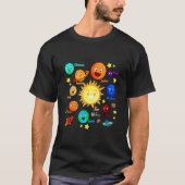 Solar System Planets Science Space Boys Girls Kids Tシャツ (正面)