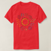 Solar System Planets Science Space Boys Girls Tシャツ (デザイン正面)
