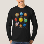 Solar System Planets Science Space Galaxy Universe Tシャツ (正面)