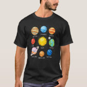 Solar System Planets Science Space Galaxy Universe Tシャツ (正面)