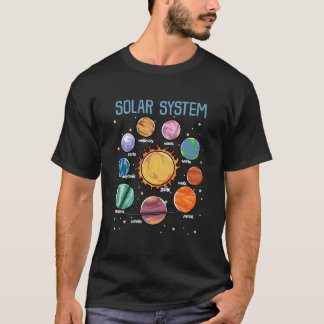 Solar System Planets Science Space Stem Tシャツ