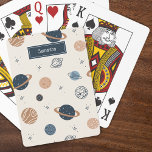 Solar System Planets Sketch Pattern トランプ<br><div class="desc">Love space? This set of playing cards makes a great custom touch to your game collection. The pattern has drawings of planets Mercury, Venus, Earth, Mars, Jupiter, Saturn, Uranus, and Neptune, as well as a drawing of the moon. The drawings are sketched in boho style and the colors are in...</div>