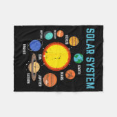 Solar System Sun Planets Galaxy Astronomy Men Wome フリースブランケット (正面(横))