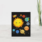 Solar System Sun Planets Rocket Space Galaxy Kids  カード (正面)