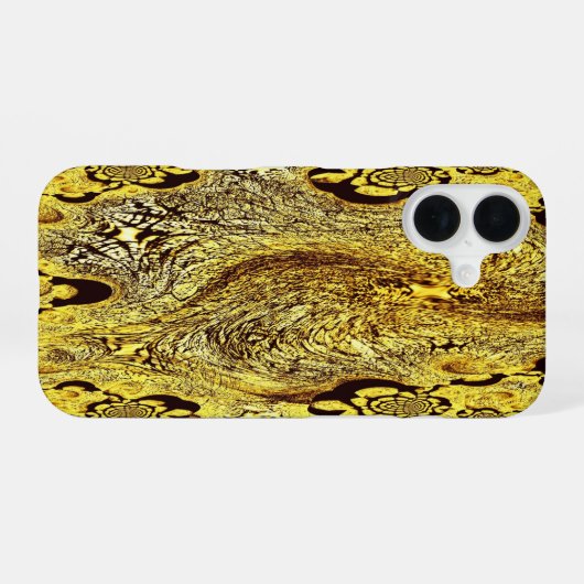 Solar vortex – spiraling infinity iPhone 16ケース (裏面横)