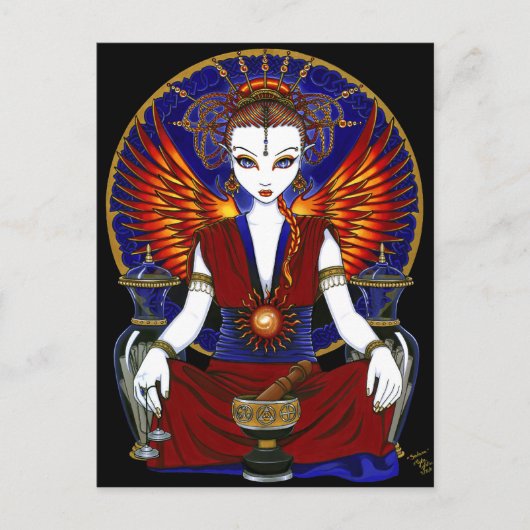 "Solara"の日曜日女神の火の天使の郵便はがき ポストカード (正面)