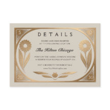 SOLARA I : Carte de détails de mariage