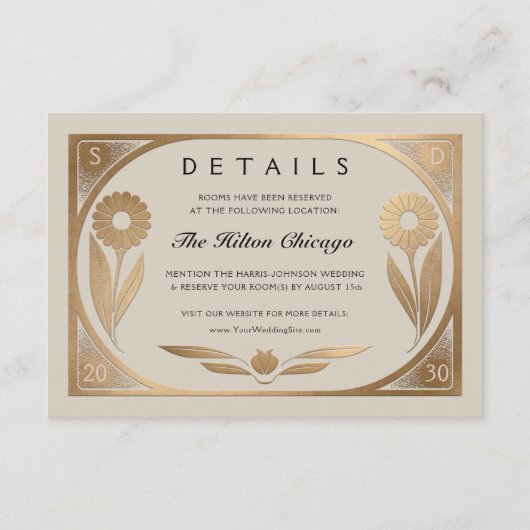 SOLARA I : Carte de détails de mariage エンクロージャーカード (正面)