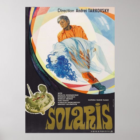 Solarisヴィンテージ70s sci fiフィルムTarkovsky ポスター (正面)