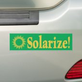 Solarize! 太陽エネルギーのバンパーステッカー バンパーステッカー (車上)