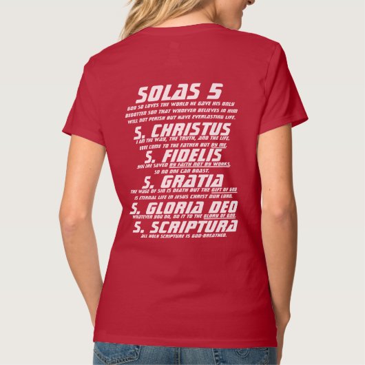 Solas 5 - The 5 "Onlys" – ホワイトレタリング Tシャツ (裏面)