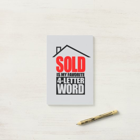 「SOLD」が私の一番好きな4文字 ポストイット (デスク上)