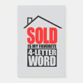 「SOLD」が私の一番好きな4文字 ポストイット (正面)