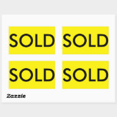 SOLD 実在 Estate Sticker for Sign 長方形シール (シート)