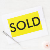 SOLD 実在 Estate Sticker for Sign 長方形シール (封筒)