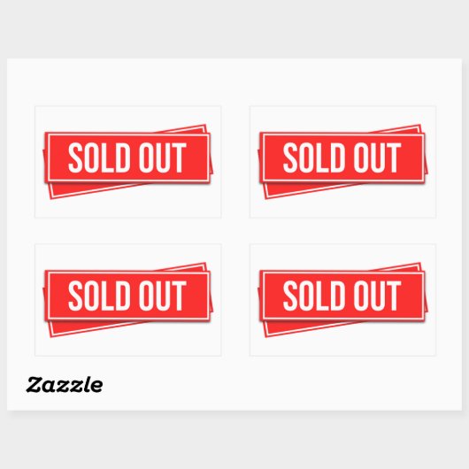 Sold Out 長方形シール (シート)