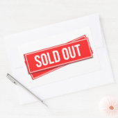 Sold Out 長方形シール (封筒)