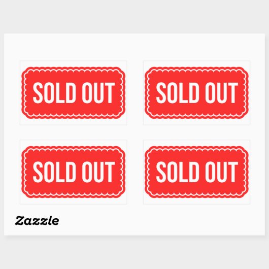 Sold Out 長方形シール (シート)