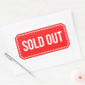 Sold Out 長方形シール (封筒)
