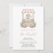 Sold Out flower Farmer Market Bridal Shower 招待状 (正面)