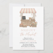 Sold Out flower Farmer Market Bridal Shower 招待状 (正面)