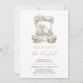 Sold Out flower Farmer Market Bridal Shower 招待状 (正面)