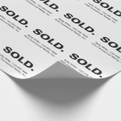SOLD Real Estate Marketing | Minimalist Custom  ラッピングペーパー (角)