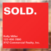 SOLD Sign商業不動産マーケティング カスタマイズ ウィンドウサイン (シート2)