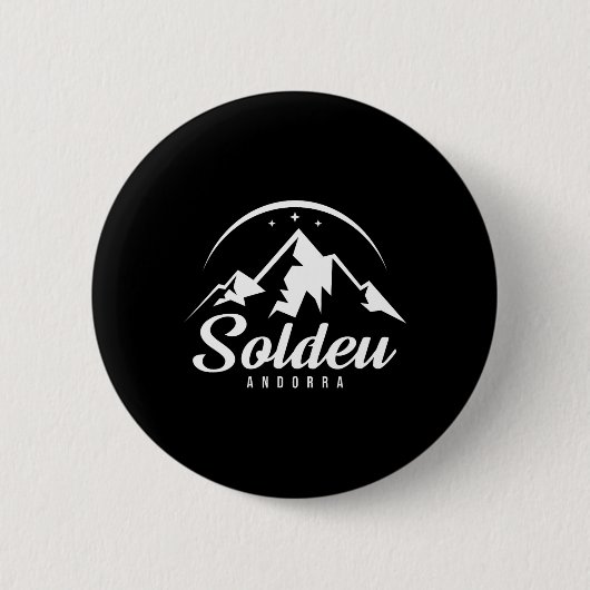 Soldeu+Andorra+スキー場+スキー+スノーボード 缶バッジ (正面)