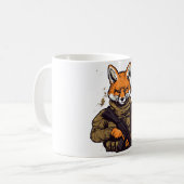 Soldier Fox Army Military Fox コーヒーマグカップ (正面左)