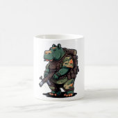 Soldier Hippo Army Military Hippopotamus コーヒーマグカップ (中央)