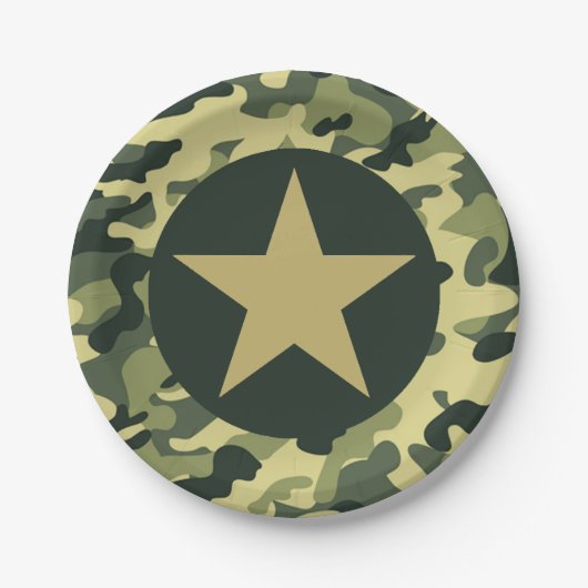 Soldier Joe GI カモフラージュパーティーペーパープレート ペーパープレート (正面)
