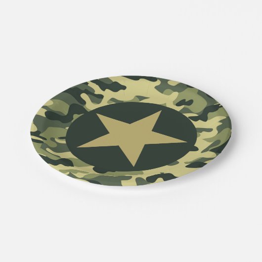 Soldier Joe GI カモフラージュパーティーペーパープレート ペーパープレート (アングル)