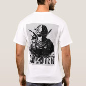 Soldier of Earth」「Warrior of the World」Tシャツ Tシャツ (裏面)