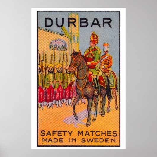 Soldier on Horseback Matchbox Art Print, Swedish ポスター (正面)
