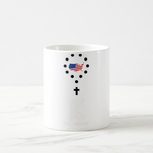 Soldier Prayer Rosary Beads United States American コーヒーマグカップ (中央)