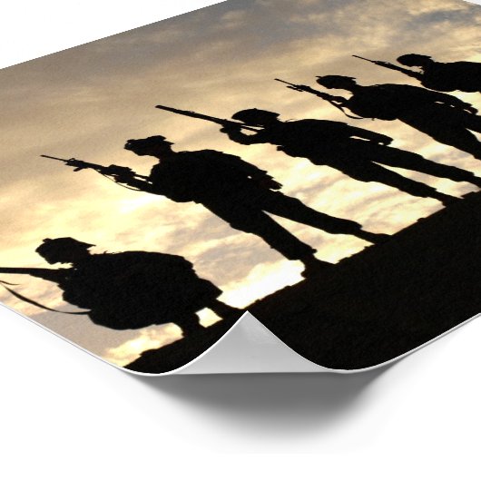 Soldier Silhouettes Poster ポスター (角)