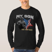Soldier Veteran My Son Has Your Back Tシャツ (正面)