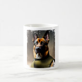 SoldierDressed Belgian Malinois Portrait for Dog L コーヒーマグカップ (中央)