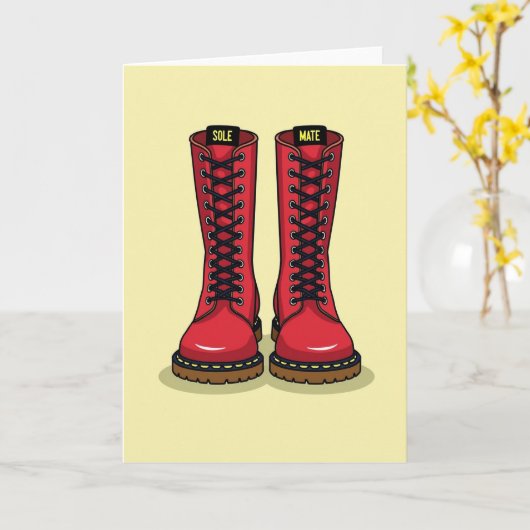 Sole Mate Love Boots Card カード (黄色い花)