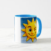 soleil joyeux avec clin d’œil マグカップ (正面右)