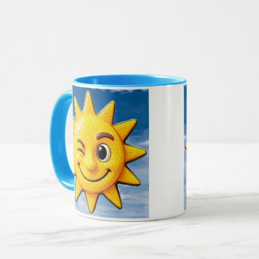 soleil joyeux avec clin d’œil マグカップ (正面左)
