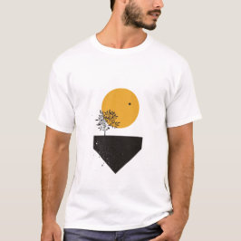 Soleil minimaliste avec arbre 🌞🌿 tシャツ