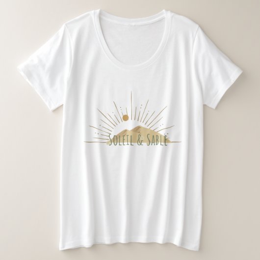 soleir et sable プラスサイズTシャツ (デザイン正面)